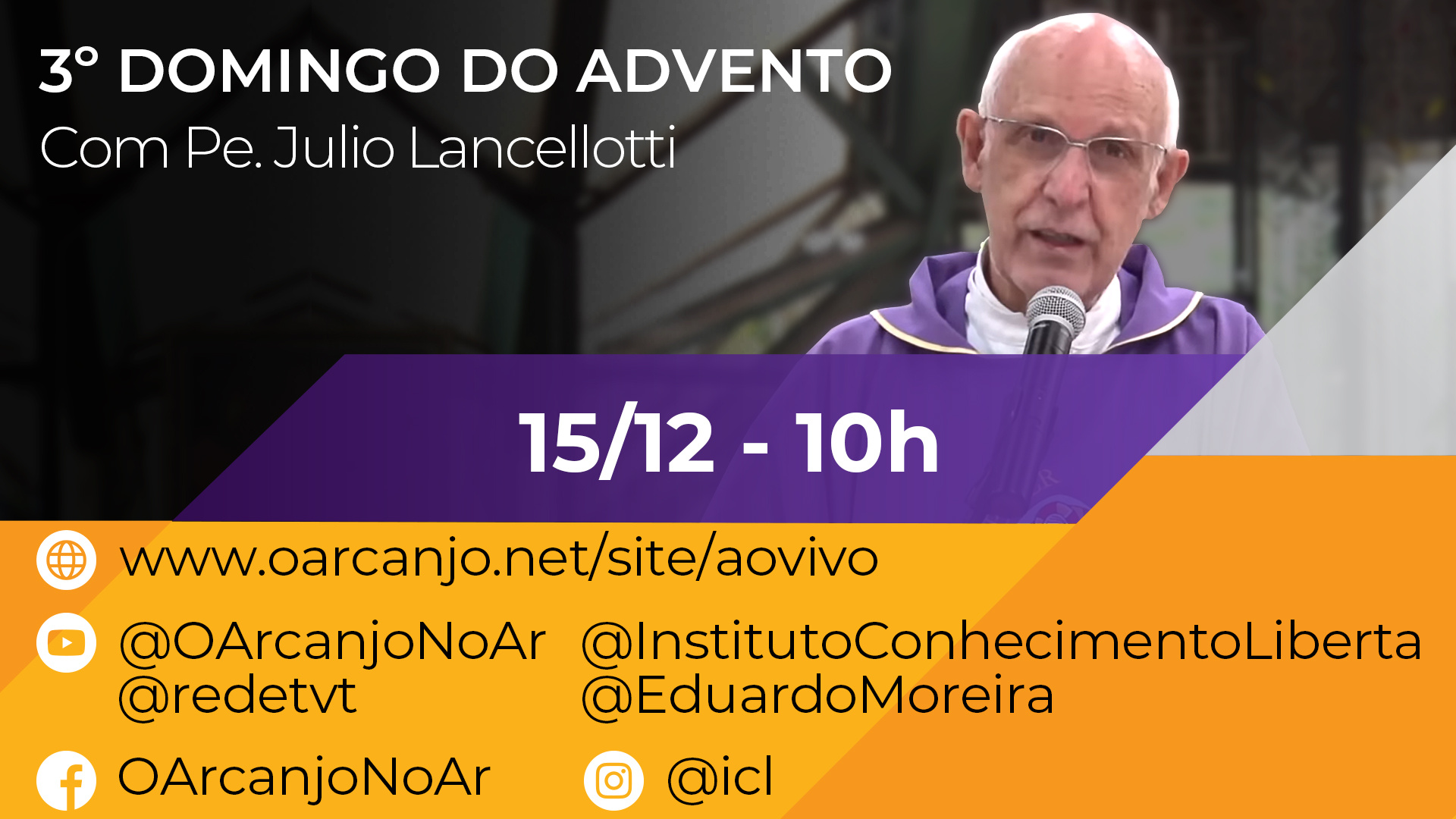 Missa do 3º Domingo do Advento com Pe. Julio Lancellotti – 15/12/2024