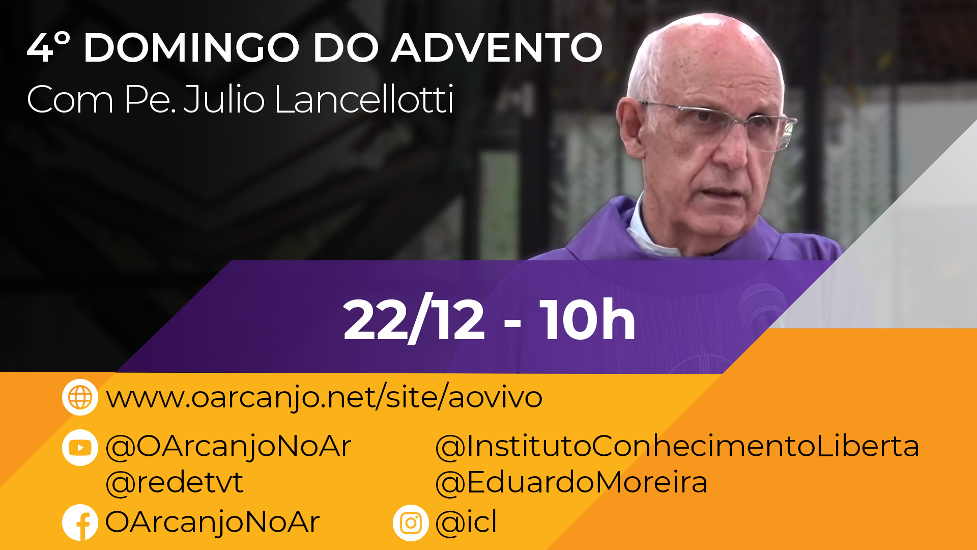 Missa do 4º Domingo do Advento com Pe. Julio Lancellotti – 22/12/2024